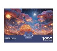 Sinoshow_24085_purple_flowers_glowing_fireflies_and_lanterns_al_9b06c6d7-a305-4feb-aa28-0b9bbaba770a_4 1000 Pieces Jigsaw Fun Challenging & Brainteasing Jigsaw Puzzle, Stress Releasing Family Game, F