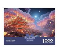 Sinoshow_24085_purple_flowers_glowing_fireflies_and_lanterns_al_9b06c6d7-a305-4feb-aa28-0b9bbaba770a_3 1000 Pieces Jigsaw Fun Challenging & Brainteasing Jigsaw Puzzle, Vibrant Imagery