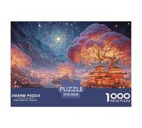 Sinoshow_24085_purple_flowers_glowing_fireflies_and_lanterns_al_9b06c6d7-a305-4feb-aa28-0b9bbaba770a_1 1000 Pieces Puzzles Impossible Hard Difficult Puzzle Game, Unique Challenging Educational Toys,