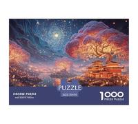 Sinoshow_24085_purple_flowers_glowing_fireflies_and_lanterns_al_9b06c6d7-a305-4feb-aa28-0b9bbaba770a_1 1000 Pieces Puzzles Impossible Hard Difficult Jigsaw Puzzle, Unique Challenging Educational Toys