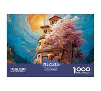 Sinoshow_24085_studio_ghibli-style_exterior_of_an_apartment_bui_041fa7de-ff6a-44af-be8d-5fb63f18006c_4 1000 Pieces Jigsaw Impossible Hard Difficult Puzzle Game, Stress Releasing Family Game, Family C