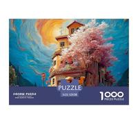 Sinoshow_24085_studio_ghibli-style_exterior_of_an_apartment_bui_041fa7de-ff6a-44af-be8d-5fb63f18006c_4 1000 Pieces Jigsaw Impossible Hard Difficult Jigsaw Puzzle, Stress Releasing Family Game, Family