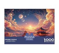 Sinoshow_24085_sunrise_over_the_clouds_with_the_sun_and_moon_in_8efd0784-9493-47c7-8faf-e8d8505ac8fa_1 1000 Pieces Jigsaw Fun Challenging & Brainteasing Jigsaw Puzzle, Vibrant Imagery