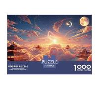 Sinoshow_24085_sunrise_over_the_clouds_with_the_sun_and_moon_in_8efd0784-9493-47c7-8faf-e8d8505ac8fa_3 1000 Pieces Puzzles Challenging And Educational Jigsaw Puzzle, Unique Challenging Educational To