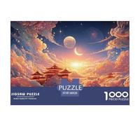 Sinoshow_24085_sunrise_over_the_clouds_with_the_sun_and_moon_in_8efd0784-9493-47c7-8faf-e8d8505ac8fa_4 1000 Pieces Jigsaw Fun Challenging & Brainteasing Jigsaw Puzzle, Stress Releasing Family Game, F