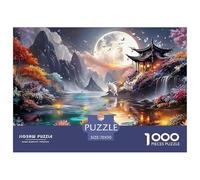 Sinoshow_24085_the_beautiful_moon_is_hanging_in_the_sky._theres_0d0dd518-faed-4e57-a06b-d8f32bca79df_3 1000 Pieces Puzzles Impossible Hard Difficult Jigsaw Puzzle, Vibrant Imagery, Fam