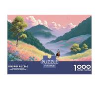 Sinoshow_24085_the_green_grassland_is_surrounded_by_rolling_hil_99a18ad1-4dd2-46c3-ac9e-b921b96a59e9_3 1000 Pieces Jigsaw Fun Challenging & Brainteasing Jigsaw Puzzle, Unique Challenging Educational