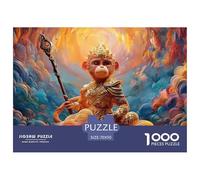Sinoshow_24085_the_monkey_king_sitting_on_the_clouds_with_his_g_f0b9cf1d-2dcb-4d76-b672-5c8e4e9ab26d_4 1000 Pieces Jigsaw Challenging And Educational Puzzle Game, Stress Releasing Family Game, Birthd