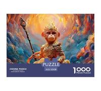 Sinoshow_24085_the_monkey_king_sitting_on_the_clouds_with_his_g_f0b9cf1d-2dcb-4d76-b672-5c8e4e9ab26d_4 1000 Pieces Jigsaw Challenging And Educational Puzzle Game, Stress Releasing Family Game, Birthd