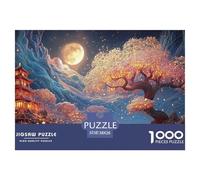 Sinoshow_24085_the_moon_is_shining_brightly_and_the_blue_tree_s_3244fe22-9c8a-4b24-a2a4-1f7e525599ab_2 1000 Pieces Jigsaw Fun Challenging & Brainteasing Puzzle Game, Vibrant Imagery, F