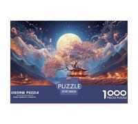 Sinoshow_24085_the_moon_is_shining_brightly_and_the_blue_tree_s_3244fe22-9c8a-4b24-a2a4-1f7e525599ab_4 1000 Pieces Puzzles Impossible Hard Difficult Puzzle Game, Vibrant Imagery, Famil
