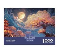Sinoshow_24085_the_moon_is_shining_brightly_and_the_blue_tree_s_3244fe22-9c8a-4b24-a2a4-1f7e525599ab_2 1000 Pieces Puzzles Challenging And Educational Jigsaw Puzzle, Unique Challenging Educational To