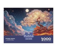 Sinoshow_24085_the_moon_is_shining_brightly_and_the_blue_tree_s_3244fe22-9c8a-4b24-a2a4-1f7e525599ab_1 1000 Pieces Puzzles Impossible Hard Difficult Jigsaw Puzzle, Stress Releasing Family Game, Birth