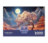 Sinoshow_24085_the_moon_is_shining_brightly_and_the_blue_tree_s_3244fe22-9c8a-4b24-a2a4-1f7e525599ab_3 1000 Pieces Puzzles Impossible Hard Difficult Puzzle Game, Stress Releasing Family Game, Birthda
