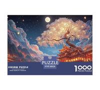 Sinoshow_24085_the_moon_is_shining_brightly_and_the_blue_tree_s_3244fe22-9c8a-4b24-a2a4-1f7e525599ab_1 1000 Pieces Jigsaw Fun Challenging & Brainteasing Jigsaw Puzzle, Vibrant Imagery