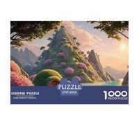 Sinoshow_24085_the_setting_sun_shines_on_the_green_mountains_an_95248dee-3845-4d42-a174-79c248f5e75d_3 1000 Pieces Puzzles Impossible Hard Difficult Puzzle Game, Vibrant Imagery, Famil