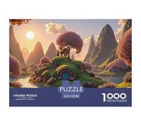 Sinoshow_24085_the_setting_sun_shines_on_the_lake_and_red_flowe_469206fd-4556-4b58-953b-3a888090ad37_2 1000 Pieces Puzzles Impossible Hard Difficult Jigsaw Puzzle, Unique Challenging Educational Toys