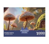 Sinoshow_24085_three_small_mushrooms_and_one_fern_in_the_forest_2d319f31-9afa-4b6e-aa82-2f7c0aefc627_1 1000 Pieces Jigsaw Fun Challenging & Brainteasing Jigsaw Puzzle, Stress Releasing Family Game, F