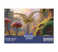 Sinoshow_24085_three_small_mushrooms_and_one_fern_in_the_forest_2d319f31-9afa-4b6e-aa82-2f7c0aefc627_3 1000 Pieces Puzzles Impossible Hard Difficult Jigsaw Puzzle, Vibrant Imagery, Bir