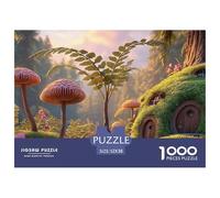 Sinoshow_24085_three_small_mushrooms_and_one_fern_in_the_forest_2d319f31-9afa-4b6e-aa82-2f7c0aefc627_3 1000 Pieces Puzzles Impossible Hard Difficult Puzzle Game, Unique Challenging Educational Toys,