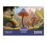 Sinoshow_24085_three_small_mushrooms_and_one_fern_in_the_forest_2d319f31-9afa-4b6e-aa82-2f7c0aefc627_4 1000 Pieces Puzzles Impossible Hard Difficult Jigsaw Puzzle, Stress Releasing Family Game, Famil