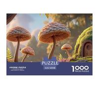 Sinoshow_24085_three_small_mushrooms_and_one_fern_in_the_forest_2d319f31-9afa-4b6e-aa82-2f7c0aefc627_1 1000 Pieces Jigsaw Fun Challenging & Brainteasing Puzzle Game, Vibrant Imagery, B