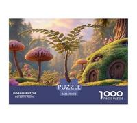 Sinoshow_24085_three_small_mushrooms_and_one_fern_in_the_forest_2d319f31-9afa-4b6e-aa82-2f7c0aefc627_3 1000 Pieces Puzzles Impossible Hard Difficult Puzzle Game, Stress Releasing Family Game, Birthda