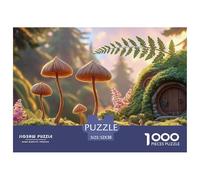 Sinoshow_24085_three_small_mushrooms_and_one_fern_in_the_forest_2d319f31-9afa-4b6e-aa82-2f7c0aefc627_2 1000 Pieces Puzzles Challenging And Educational Jigsaw Puzzle, Unique Challenging Educational To