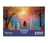 Sinoshow_24085_three_white_ghosts_three_ghostly_figures_in_the__0feae218-3c80-4aa2-9c57-7c07868ae1ae_4 1000 Pieces Jigsaw Challenging And Educational Jigsaw Puzzle, Unique Challenging Educational Toy