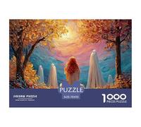 Sinoshow_24085_three_white_ghosts_three_ghostly_figures_in_the__0feae218-3c80-4aa2-9c57-7c07868ae1ae_4 1000 Pieces Jigsaw Challenging And Educational Puzzle Game, Stress Releasing Family Game, Birthd