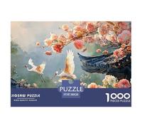 Sinoshow_24085_traditional_chinese_painting_depicting_pink_cher_9da5b7de-e530-4f99-aebb-0a0ec42bedde_1 1000 Pieces Jigsaw Fun Challenging & Brainteasing Puzzle Game, Unique Challenging Educational To