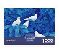Sinoshow_24085_white_doves_perched_on_blue_leaves_of_an_ancient_875edce5-bdd2-4a8a-a658-a578032ad1dc_2 1000 Pieces Jigsaw Fun Challenging & Brainteasing Jigsaw Puzzle, Unique Challenging Educational