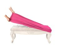 SINOSSO Soft Velvet Shoe Bench Cover, (36.5"- 48") L x (13.8"- 18") W Stretch Washable Dining Bench Upholstered Protector Rectangle Chair Slipcover, (L, Hot Pink)