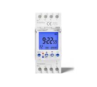 SINOTIMER TM922 2 Channels Big LCD Display Programmable Timer Time Clock Switch with Two Relays Independent 16A Outputs (Blue Backlight)