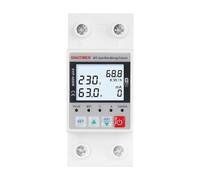 SINOTIMER WiFi Smart Energy Meter AC 63A 80-300V WiFi Smart Earth Leakage Over Under Voltage Protector Circuit Breaker Din Rail Electricity Energy Monitor APP Remote Control Smart Life 230V