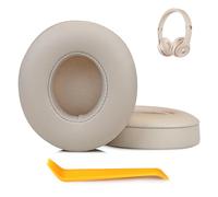 SINOWO Earpads Replacement for Beats Solo 2 & Solo 3 Wireless On-Ear Headphones,Solo2 Solo3 Ear Pads Cushions with Noise Isolation Memory Foam,Soft Protein Leather(Matte Gold)