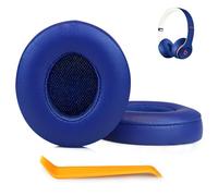 SINOWO Earpads Replacement for Beats Solo 2 & Solo 3 Wireless On-Ear Headphones,Solo2 Solo3 Ear Pads Cushions with Noise Isolation Memory Foam,Soft Protein Leather(Pop Indigo)