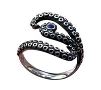 Sinoyp Cthulhu Stainless Steel Ring | Tentacle Octopus Sea Moster Ring | Unique Devil-Themed Jewelry, Stainless Steel, No Gemstone