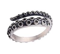 Sinoyp Cthulhu Stainless Steel Ring | Tentacle Octopus Sea Moster Ring | Unique Devil-Themed Jewelry, Titanium and Stainless Steel, No Gemstone