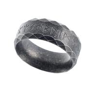 Sinoyp Elder Futhark Runes Ring - Runic Alphabets Design Stainless Steel Nordic Viking Jewelry, 不锈钢, No Gemstone