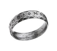 Sinoyp Elder Futhark Runes Ring - Runic Alphabets Design Stainless Steel Nordic Viking Jewelry, Stainless Steel, No Gemstone