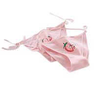 SINROYEE Cute Japanese Style Blue & pink Stripe Panties Bikini Cosplay Cotton Underwear Bandage Anime Free size Hot, C009 Pink Strawberry, One size