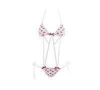 SINROYEE Japanese anime bikini Cosplay Micro Bikini Strawberry Lingerie Bra and thong set Cute (S0362)