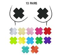 SINROYEE Nipple Cover Self Adhesive Breast Pasties Disposable Multi Designed Nipple Covers with Tassel Shiny Sequin, Various Colors, One Size