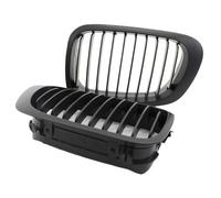 SinSed Car Front Grille Cover 1 Pair Front Kidney Grill 1 Slat Gloss Black For 3 Series For E46 320i 328i 330i 1998-2001 2/4 Door