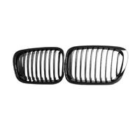 SinSed Car Front Grille Cover 1 Pair Front Kidney Grill 1 Slat Gloss Black For 3 Series For E46 320i 328i 330i 1998-2001 2/4 Door