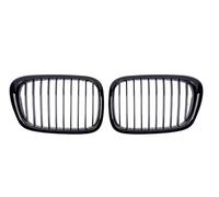 SinSed Car Front Grille Cover Car Front Kidney Bumper Hood Grille For E39 For 5 Series 1999 2000 2001 2002 2003 Gloss Black Auto Grilles