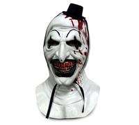 SINSEN Adult Terrifier Art the Clown Mask Scary the Killer Clown Joker Mask Halloween Cosplay Full Head Costume Props