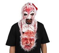 SINSEN Adult Terrifier Art the Clown Mask Scary the Killer Clown Joker Mask Halloween Cosplay Full Head Costume Props (Bloody mask, One size)