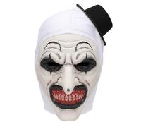 SINSEN Adult Terrifier Art the Clown Mask Scary the Killer Clown Joker Mask Halloween Cosplay Full Head Costume Props (Creepy mask, One size)